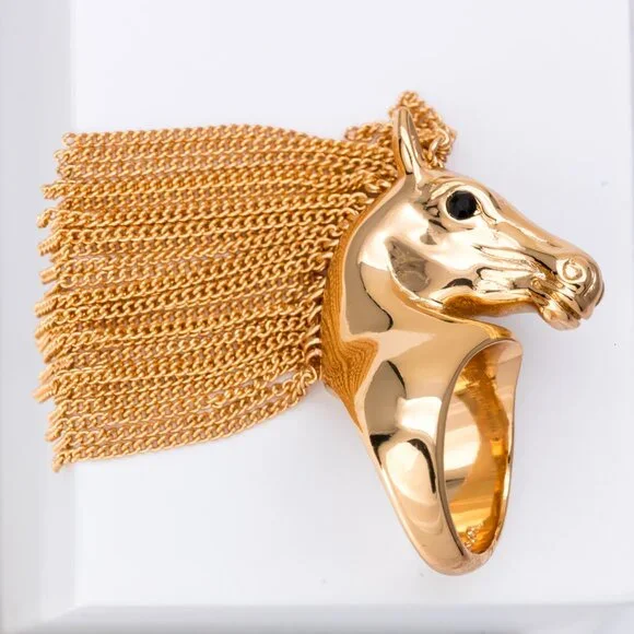 Kate Spade Gold Wild Ones Horse Ring  7 - Picture 2 of 5